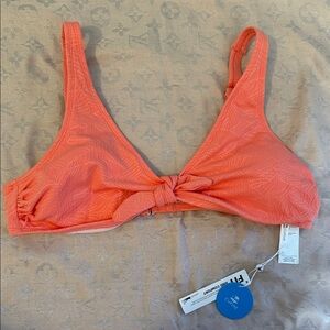 Cupshe Coral Knot Bralette Swim Top